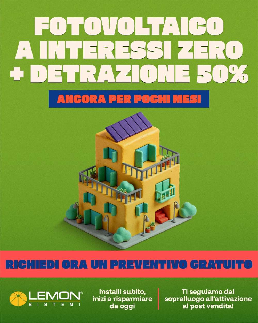 Fotovotlaico a interessi zero e detrazione al 50%